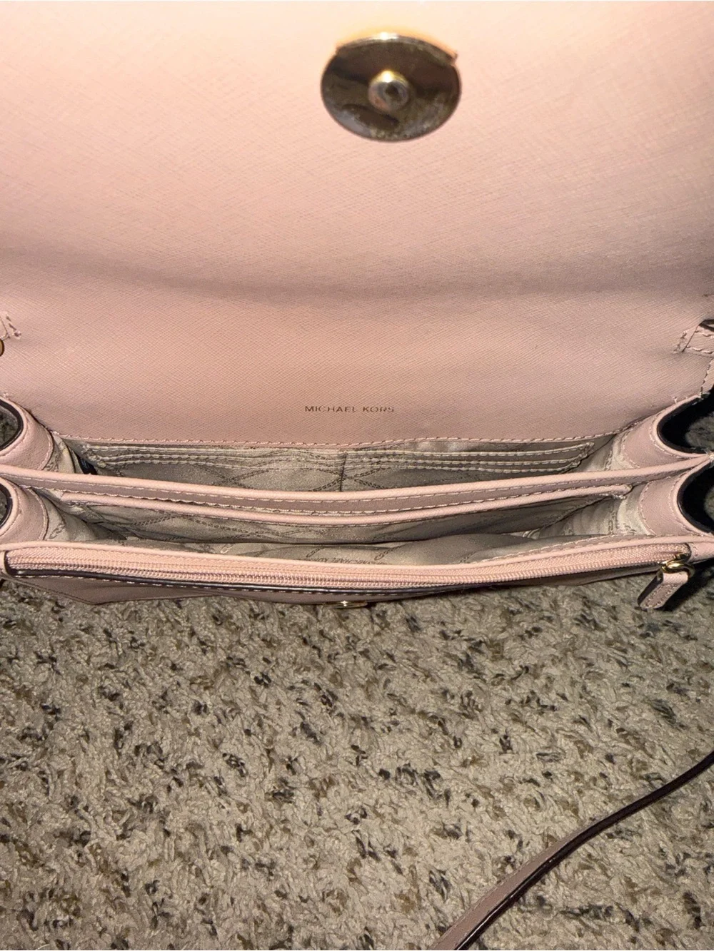 Michael Kors Tan Saffiano Leather Crossbody Bag
